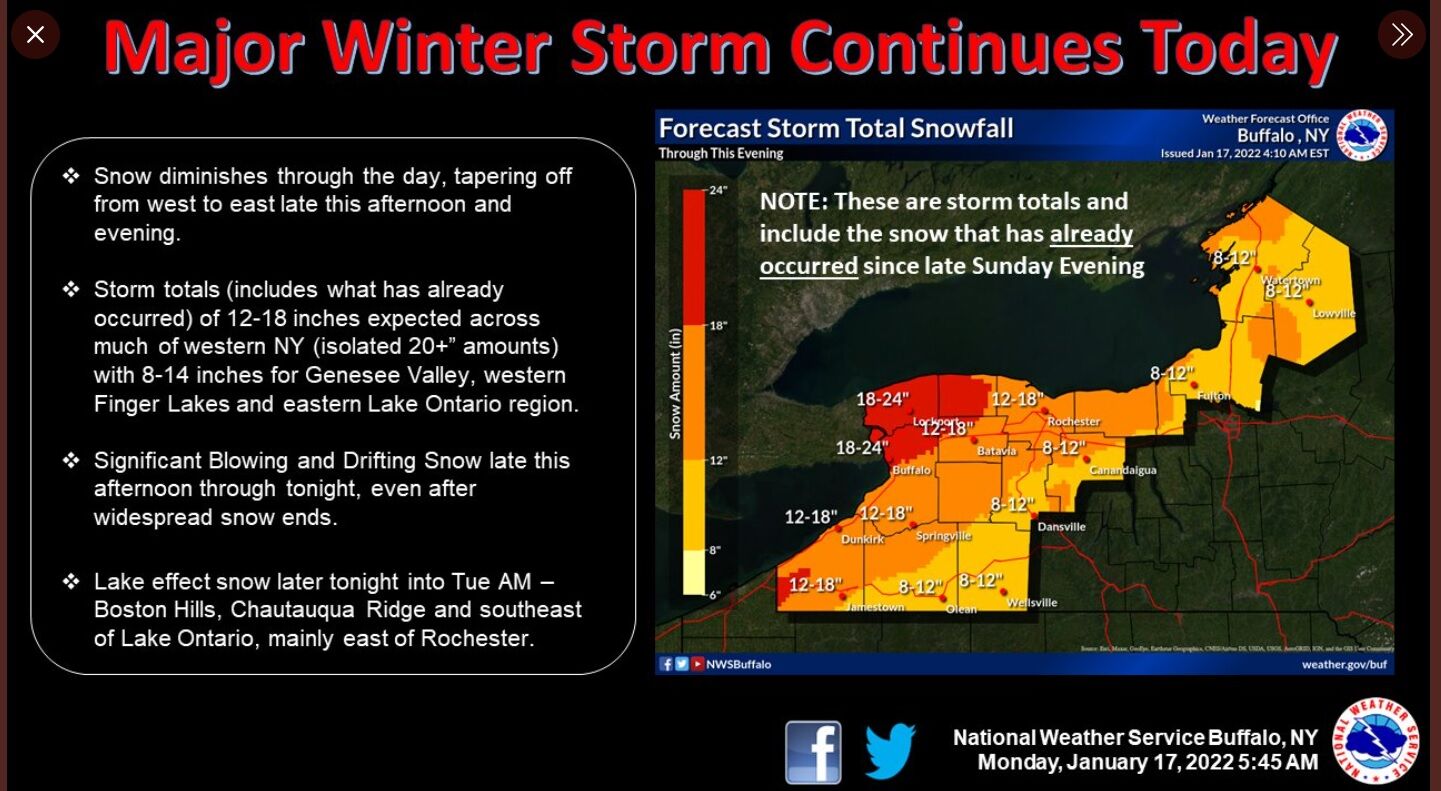 NWS map Monday a.m.